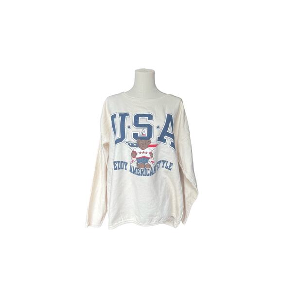 Teddy Bear Sweatshirt 90s USA‎ Sweatshirt - Picture 4 of 6